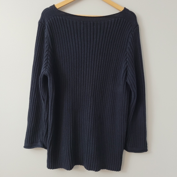 Vavy Vintage Heavy Knit Cotton Sweater Size L - Picture 3 of 5